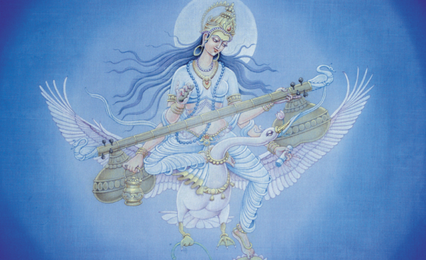Saraswati, by Pieter Welteverde www.sanatansociety.com